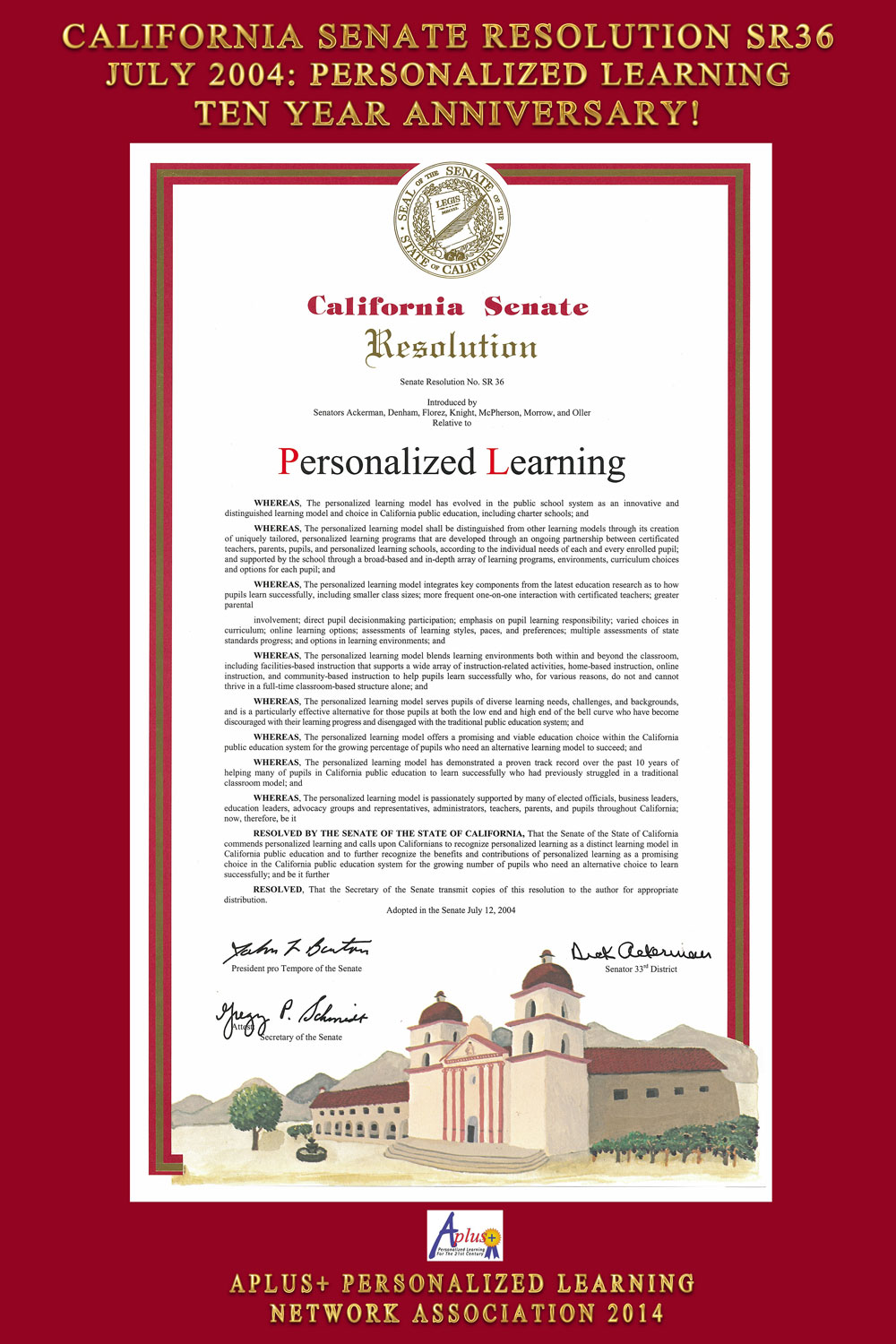 Personalized Learning Resolution 10 Year Anniversary Poster